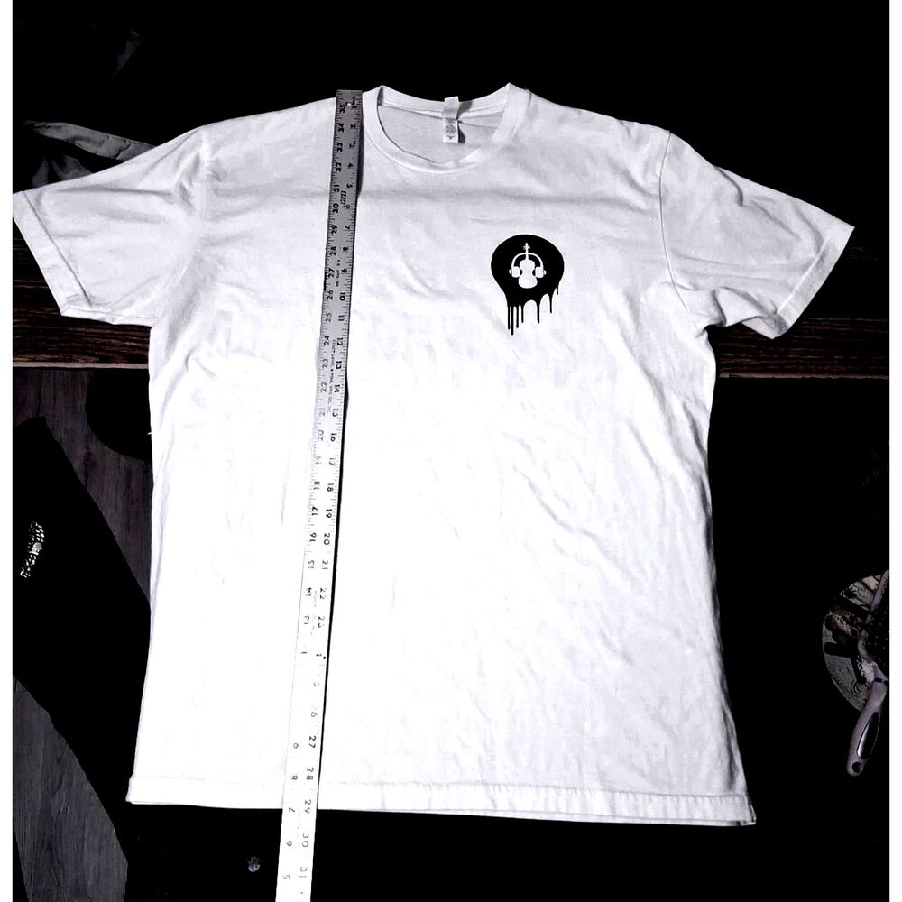 Krispee Biscuits Next Level Apparel Graphic Band Tee Shirt sz XL White Purple
